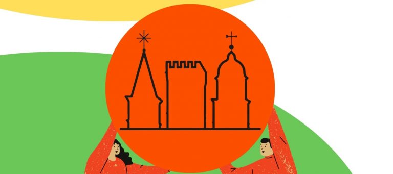 Nero e Giallo Moderno Elegante Compleanno Invito Quadrato Animato